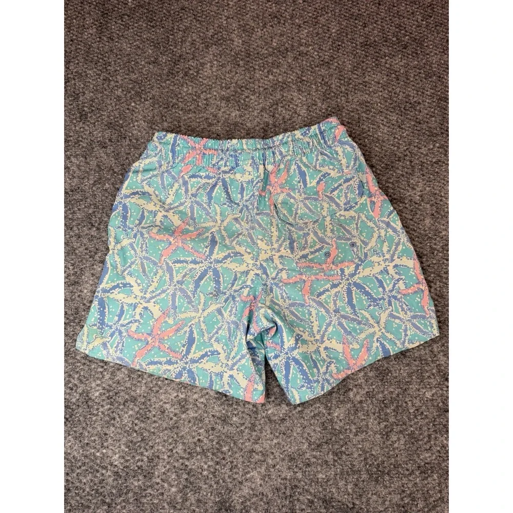 Vineyard Vines Boys Size 7 Swim Trunks Bathing Suit Star Fish Print